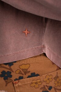 Remera Algodon Lavado Marron