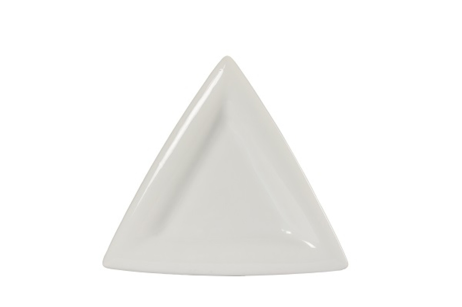 Plato Triangular blanco H 20cms. L22 K-301 
