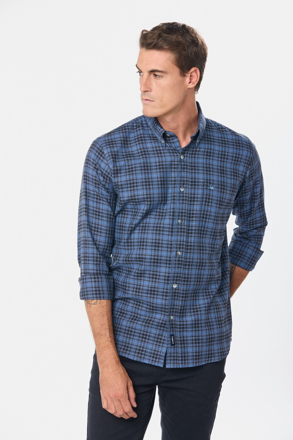 CAMISA SPORT A CUADROS Azul