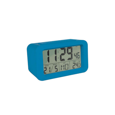 Reloj Despertador Digital "gummy" Azul Indigo Unica