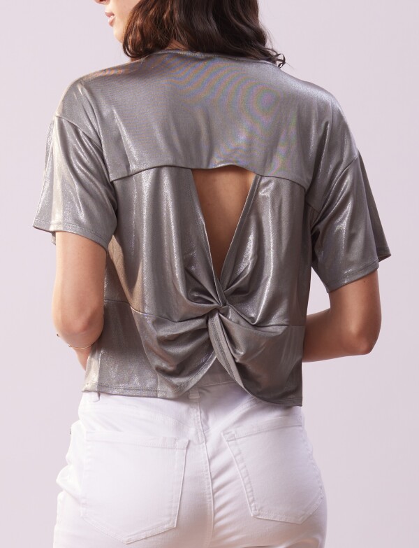 Blusa Metalizada PLATEADO