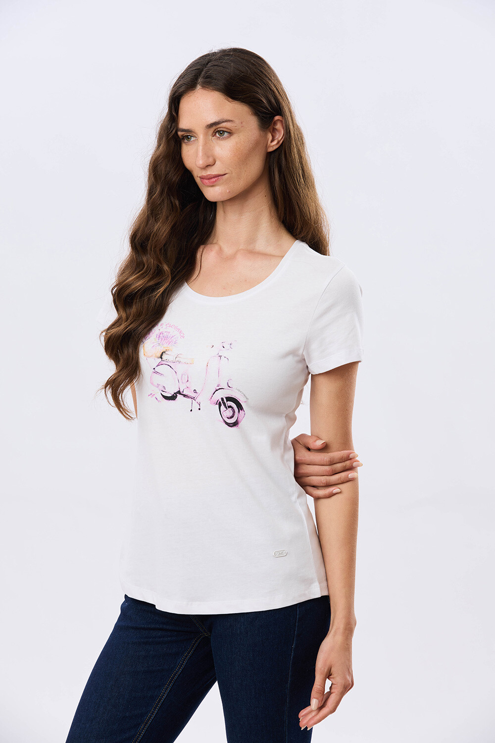 REMERA ESTAMPADA DE ALGODÓN Blanco