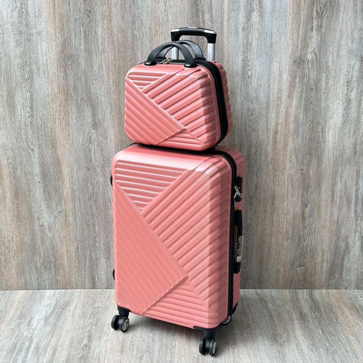Set Valija Carry On De Cabina + Neceser Beauty Rígido 