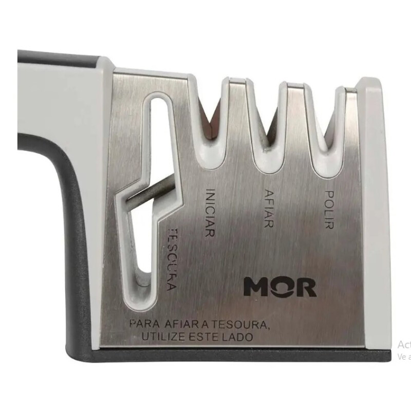 Afilador de Cuchillos y Tijeras Mor Profesional Acero Inoxidable Afilador de Cuchillos y Tijeras Mor Profesional Acero Inoxidable