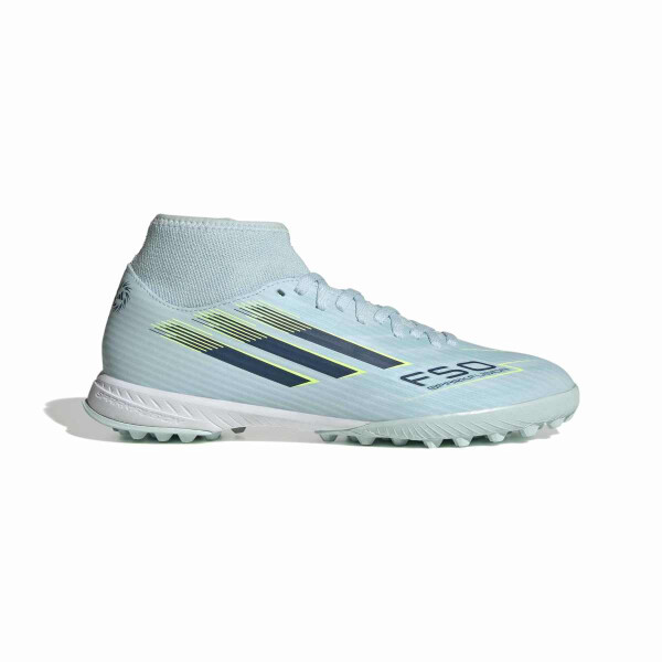 Championes Futbol5 Adulto Adidas F50 SPARKFUSION CLUB TF de Mujer - JQ4586 Celeste-negro