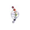 Anillo Chakra curvo-Plata 925-Piedras varias-AN4565 conpiedra