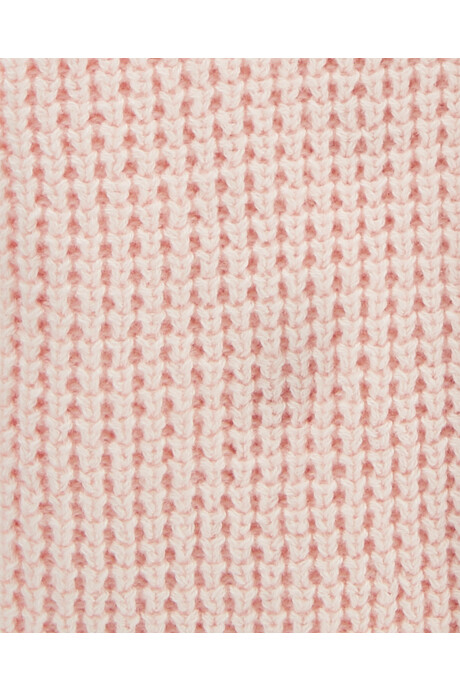 Saco de punto con capucha, rosado. Talles 0-24M Saco de punto con capucha, rosado. Talles 0-24M
