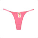 Tanga Colaless Ajustable De Encaje Trasero Fucsia