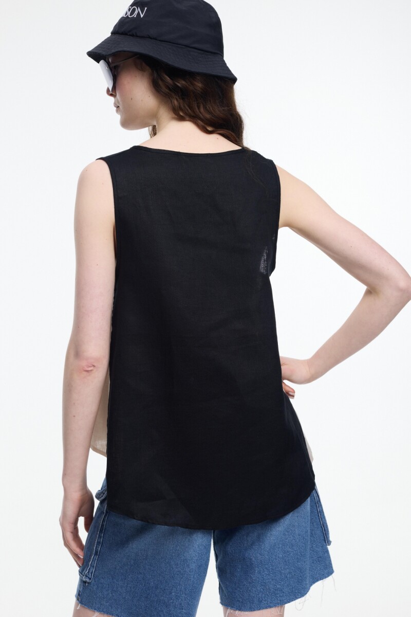 TOP ESCOTE V Negro