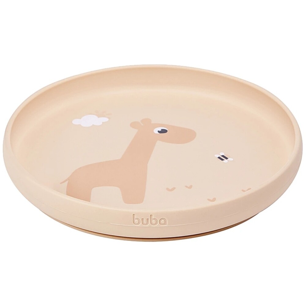 Plato con ventosa BUBA cloudy rosa claro