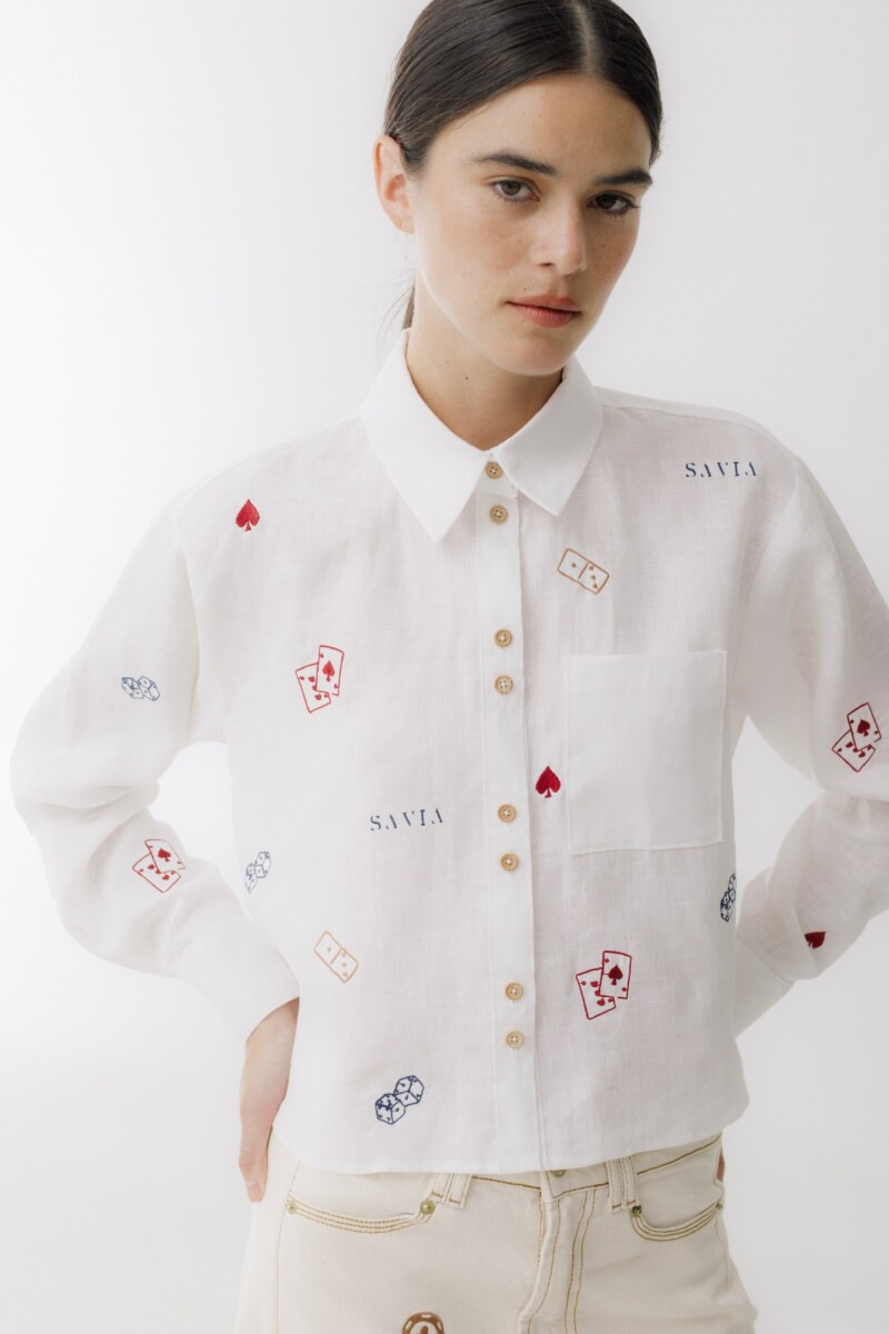 CAMISA AZAR DETAIL Blanco