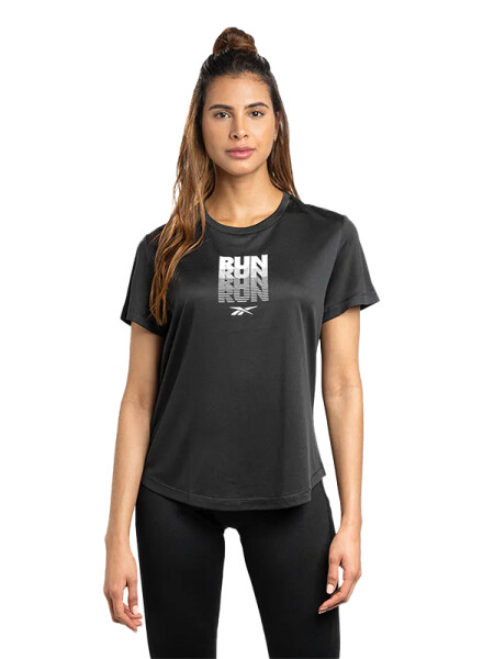 Running speedwick graphic tee Negro