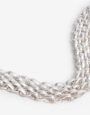 Collares Cortos Metal Collar Corto Cadena Pesada - Plateado Plata Cepillada Mate