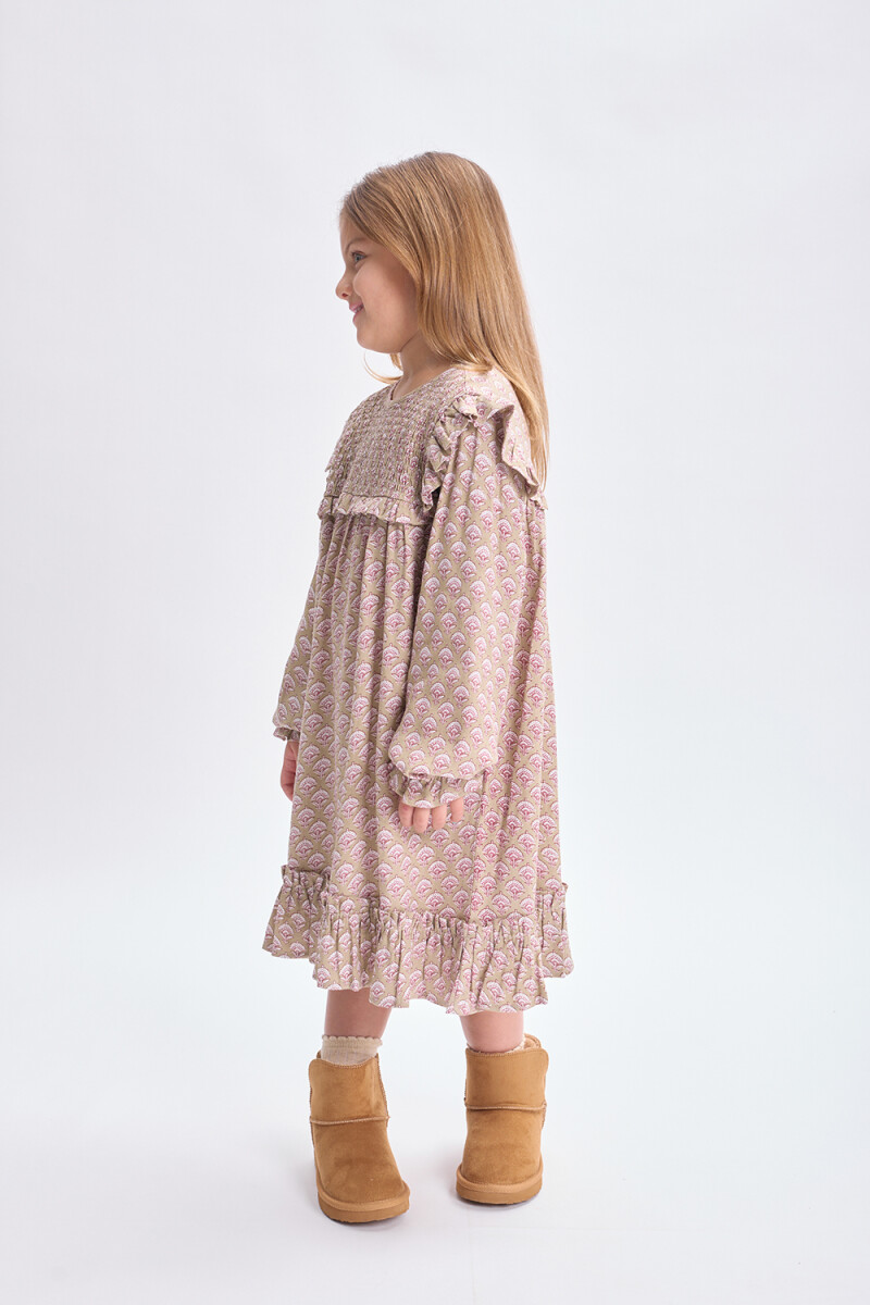 Vestido estampa boho Verde