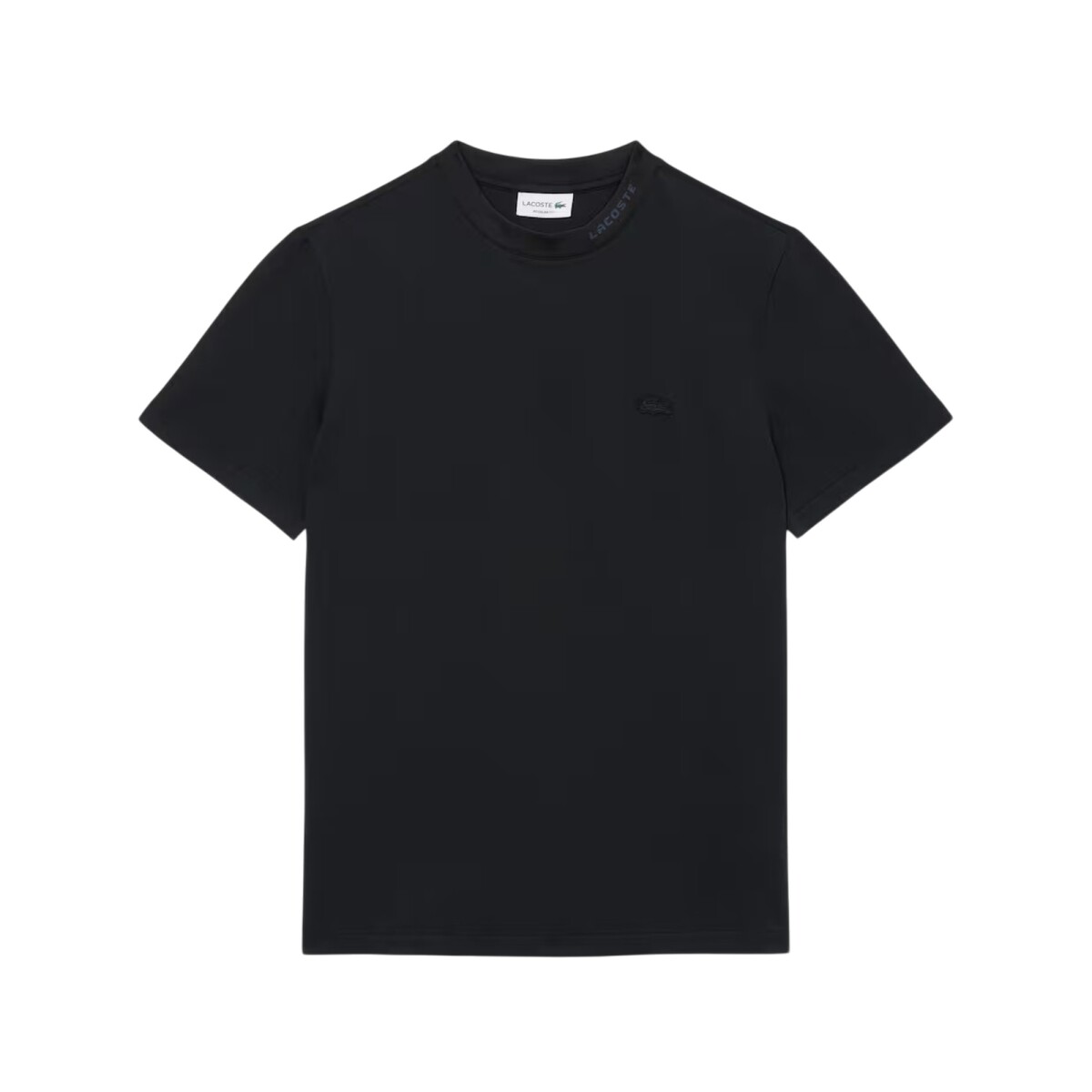 REMERA LACOSTE JACQUARD BRANDED - Black 