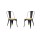 Silla Tolix Metálica pack 2 unidades Vintage Negro