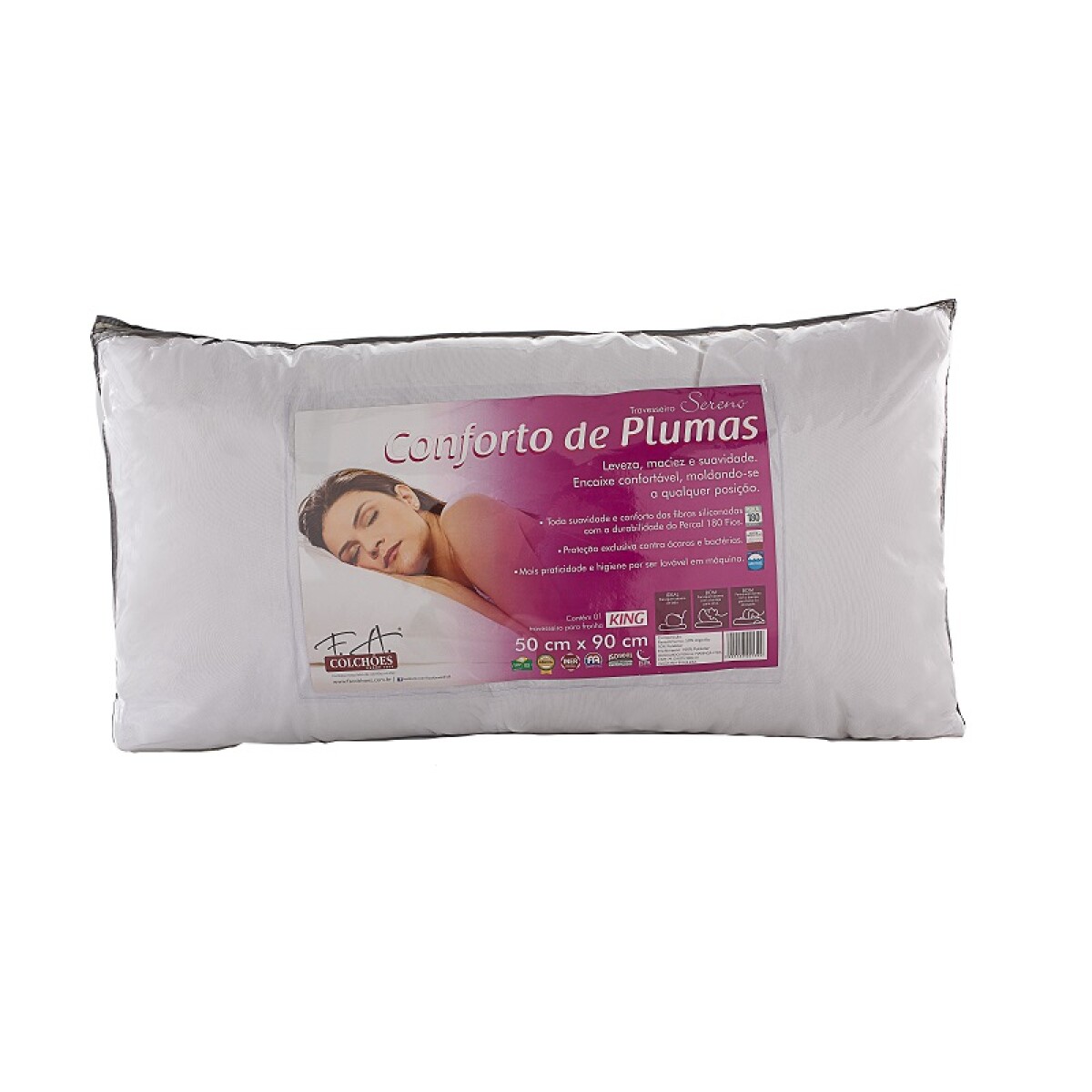 Almohada Sereno Plumas - King 50x90 