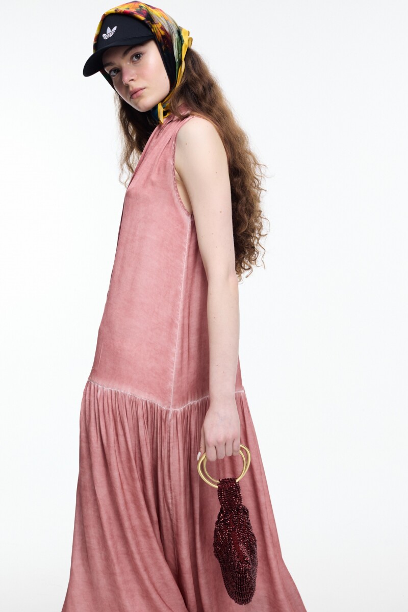 VESTIDO HALTER Ladrillo