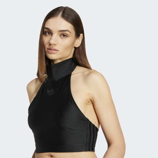Top Adidas Tie-Neck Negro
