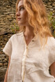 MARIE SHORT SLEEVE SHIRT Crema