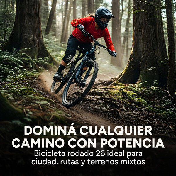 Bicicleta Phdrix Montaña Mtb Rod 26 Frenos De Disco 21 Veloc Negro 1