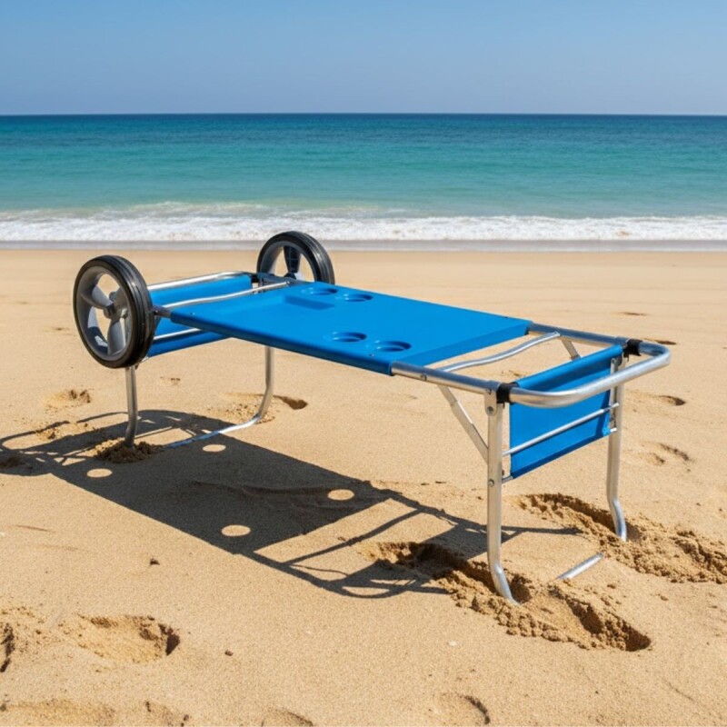 Carrito de Playa Aluminio AZUL