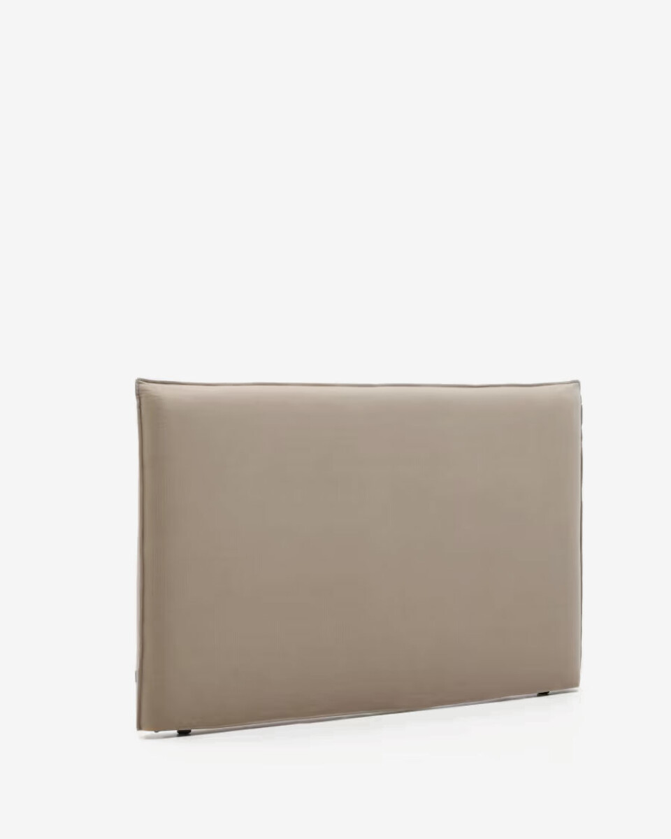 Cabecero desenfundable Jaira - de lino y algodón topo para cama de 180 cm FSC Mix Credit 