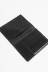 Cubre pasaporte metalizado negro