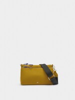 Bolso Bandolera De Nylon mostaza