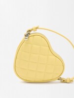 Mini Bolso De Mano Corazón amarillo