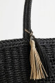 Bolso tejido negro