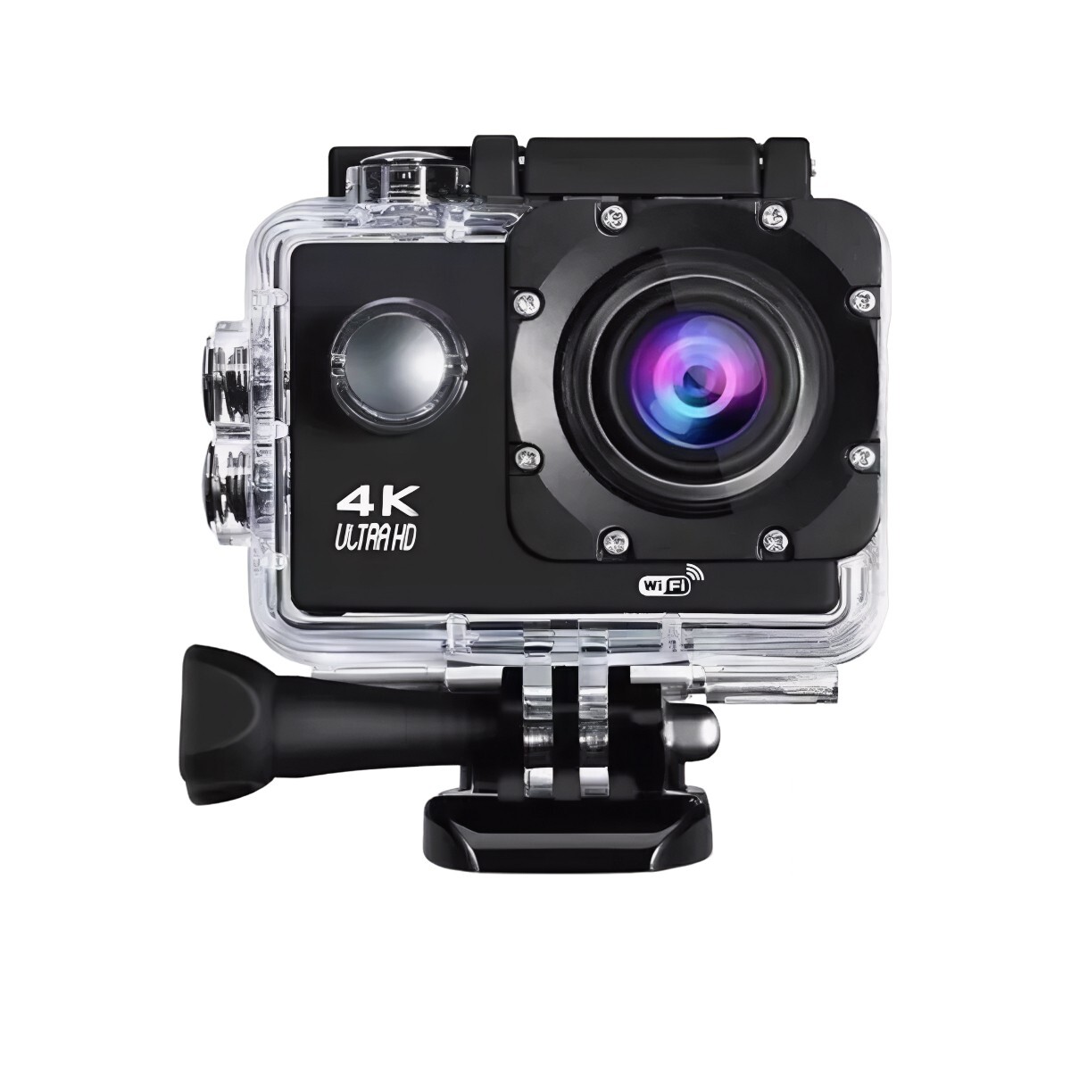 CAMARA SUMERGIBLE SPORT 4K ULTRA HD RESISTENTE CON SOPORTE Y ESTUCHE 