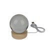 Lámpara veladora 3D diseño luna base de madera 8" Lámpara veladora 3D diseño luna base de madera 8"
