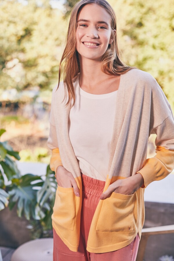 Kimono Color Block Maíz