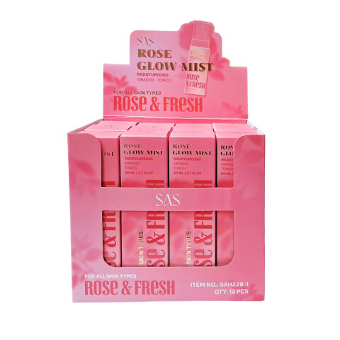 SAS Tónico facial hidratante bruma de brillo rosa Sas Tónico Facial Hidratante Bruma De Brillo Rosa