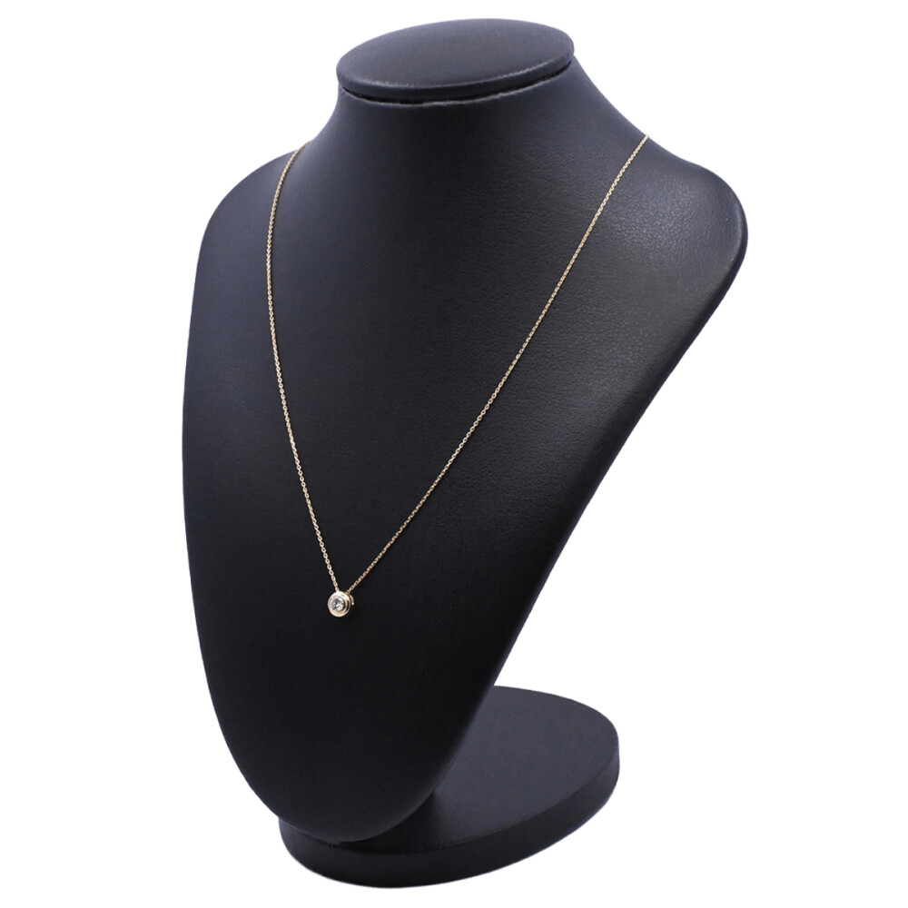 Dije oro 18k y brillante doble virola. Dije oro 18k y brillante doble virola.