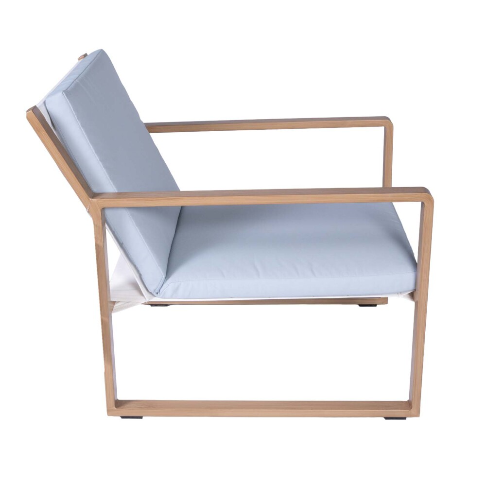 SET DE TERRAZA ALUMINIO ALUMINIO BLANCO CORAL