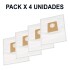 Pack De 4 Bolsas Para Aspiradora Bosch Bbz41fgall BOLSA DE ASPIRACION BOSCH BBZ41FGALL