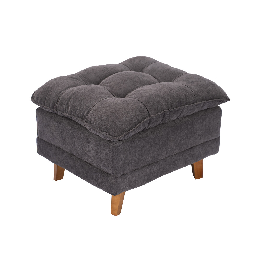 Butaca Reclinable 1 Cuerpo + Puff Living - Montreal Gris