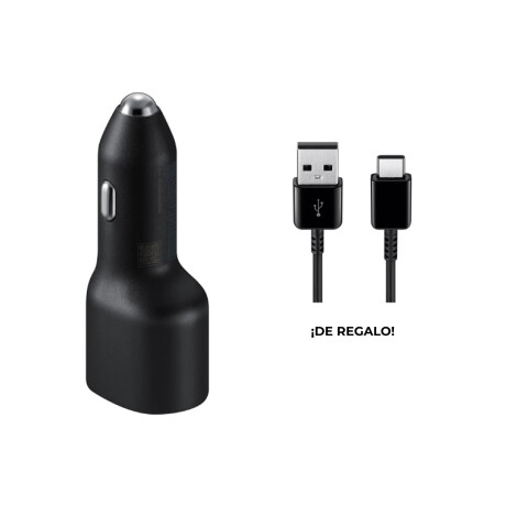 Samsung Car Charger 40 W USB + Cable USB Tipo C de Regalo Samsung Car Charger 40 W USB + Cable USB Tipo C de Regalo