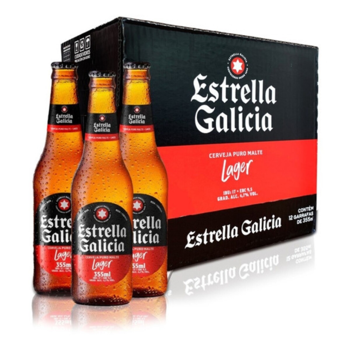 Estrell Galicia 355 ml twist off (caja de 12 unidades) 