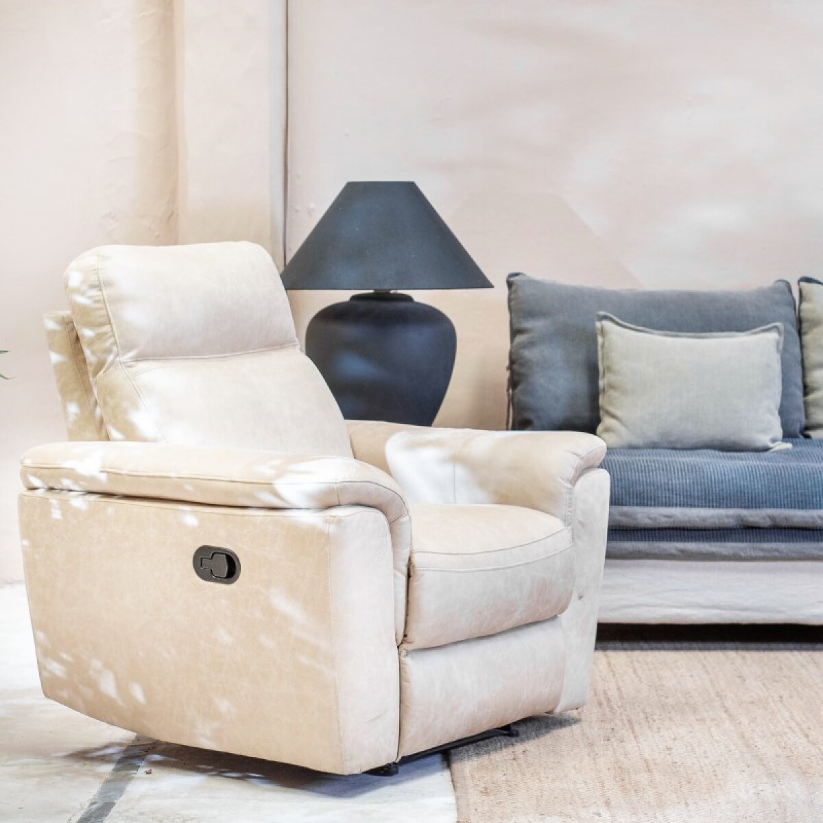 Sillón Reclinable Thomas 1 Cuerpo Beige - Beige 