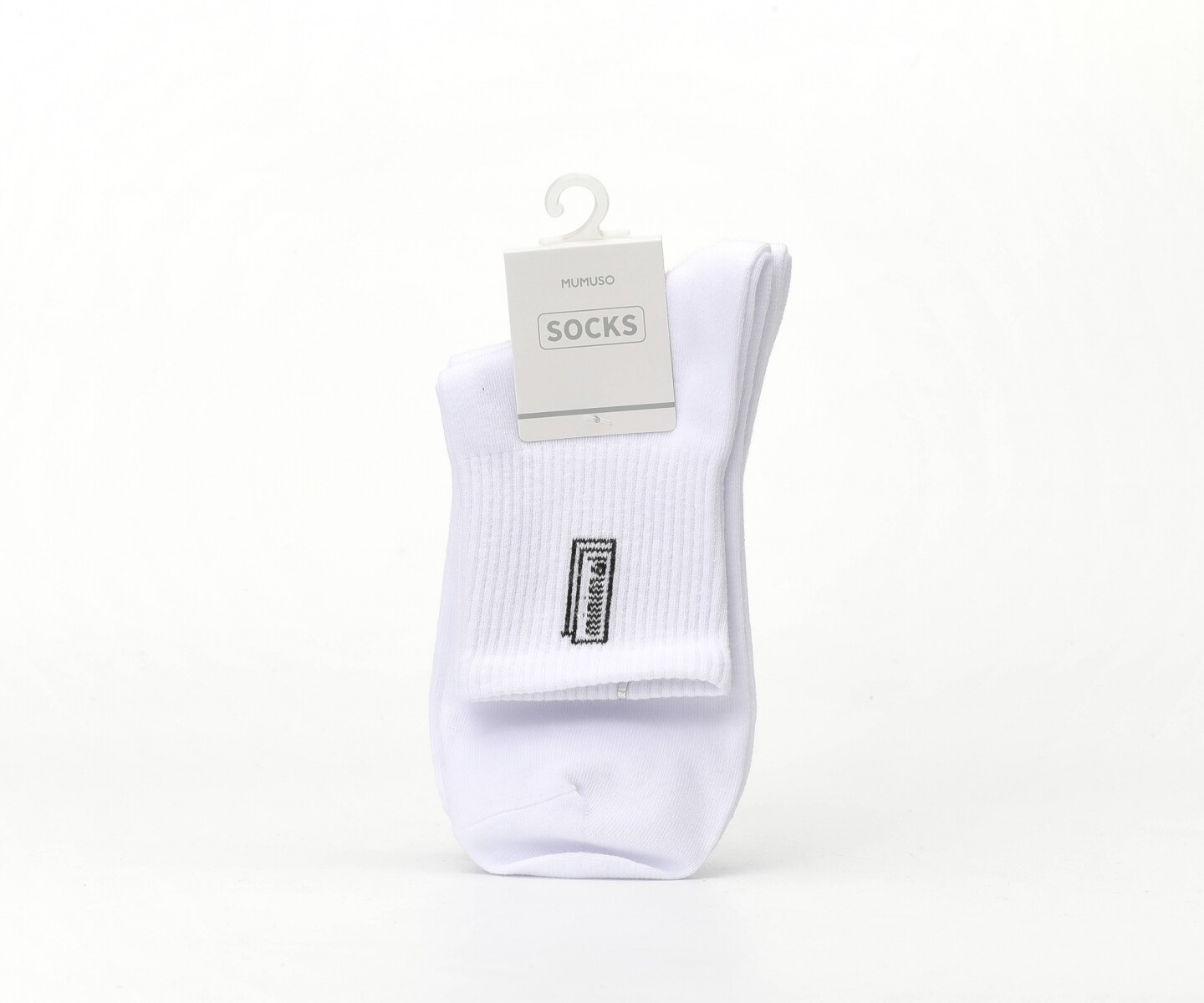 MEDIAS DEPORTIVAS JACQUARD PARA HOMBRE TIPO MINI CREW (2 PARES/BLANCO) 