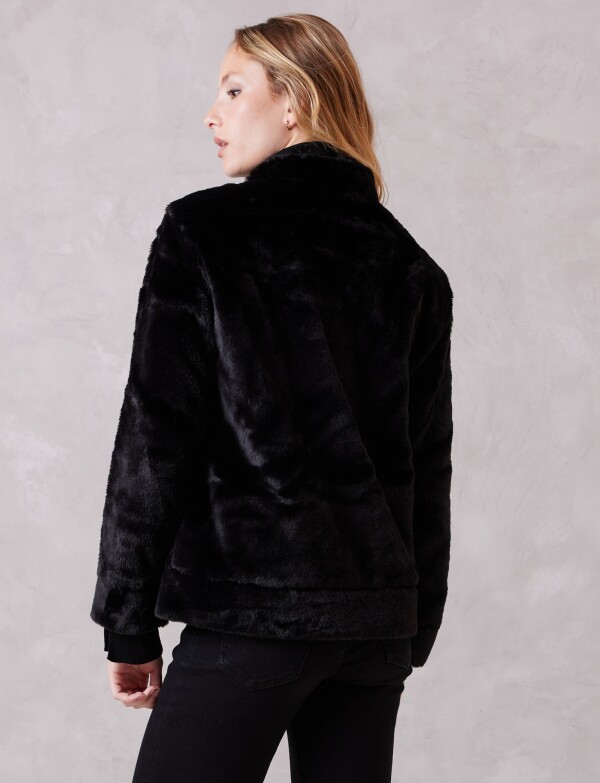 Chaqueta Faux Fur NEGRO