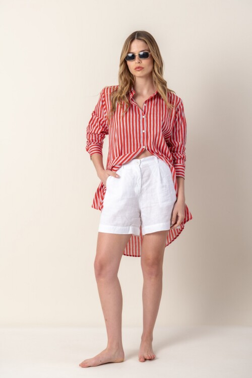 Camisa larga a rayas Camisa larga a rayas