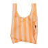 Bolsa Re-utilizable de Nylon Reciclado, Impermeable Tangerine Wide Stripe