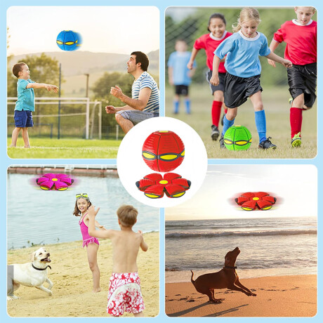 Pelota Mágica Disco Volador Con Luz ROJO