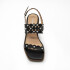 Sandalia CUERO CONHAQUE PRETO