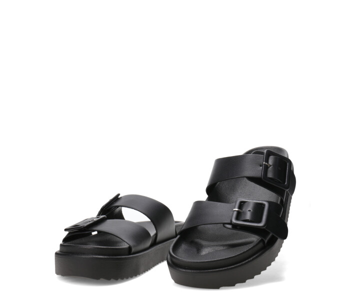 Sandalia QIRA con hebillas Black