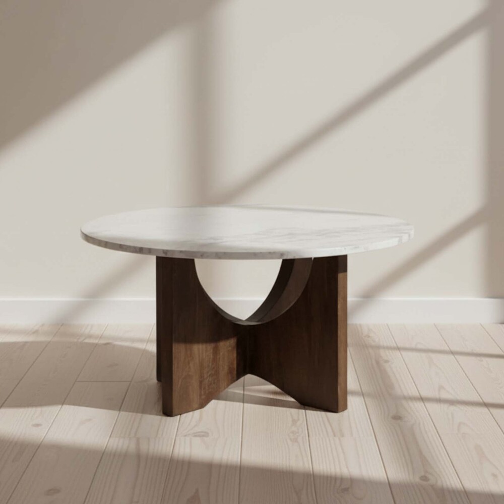 MESA RATONA MADERA-Y-MARMOL MARRON LEONA CASTAÑO